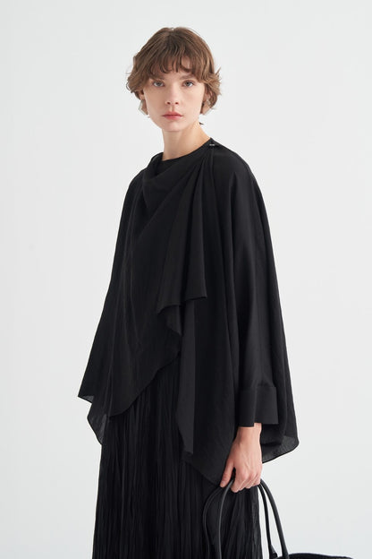 Luce Blouse with Shawl Detail, Soft Pink