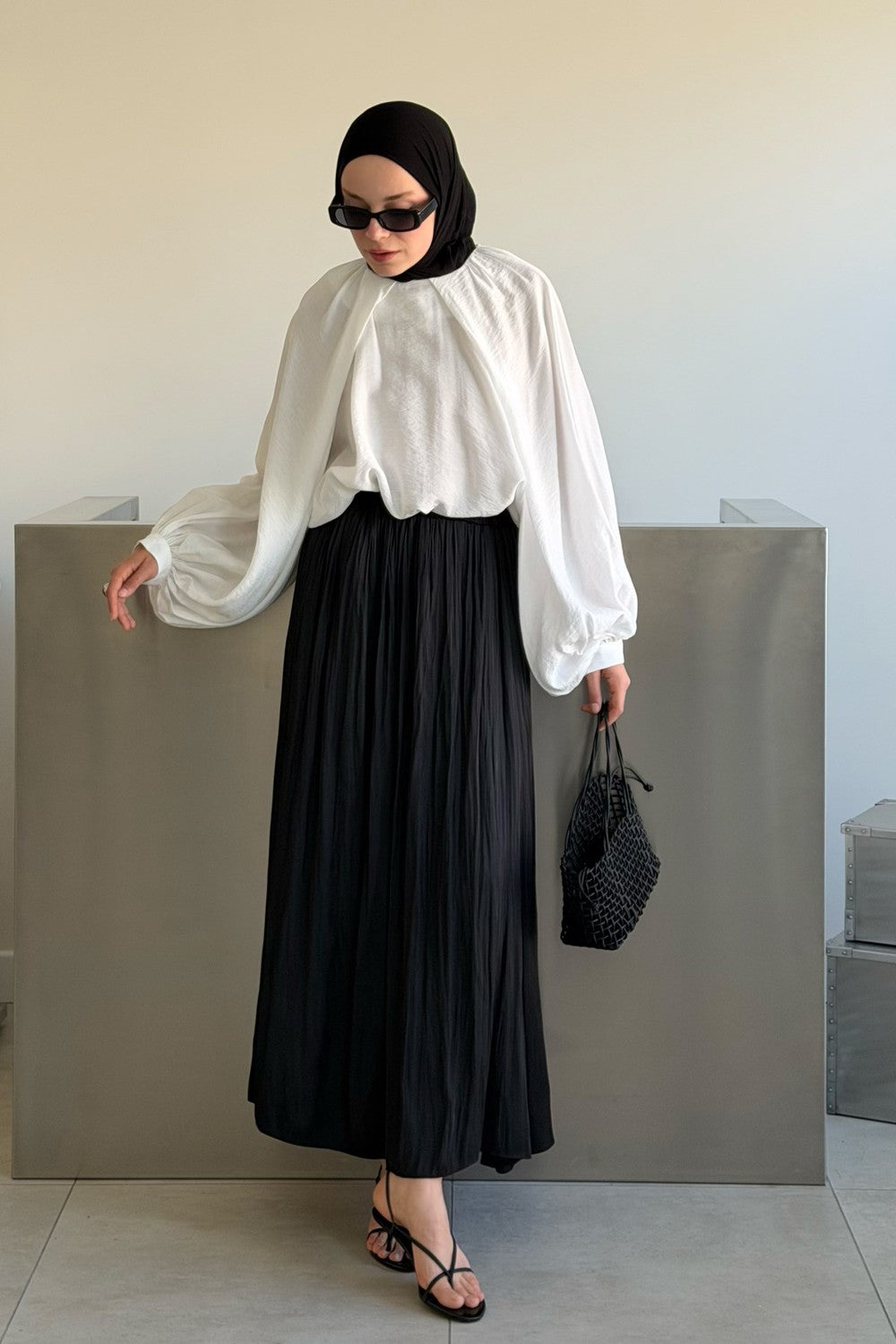 Olesya Satin Skirt Honey