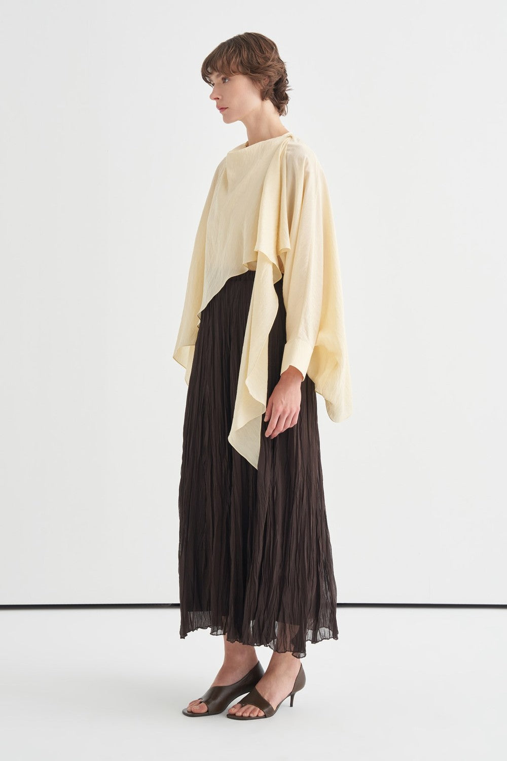 Luce Blouse with Shawl Detail, Soft Pink