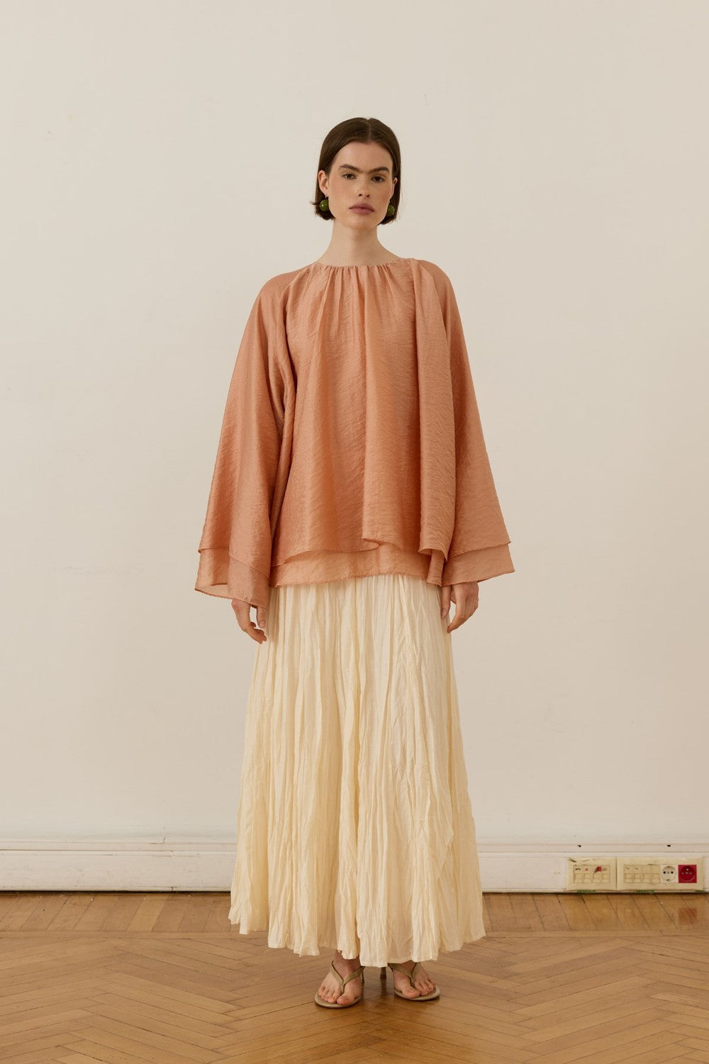 Medisa Draped Blouse White