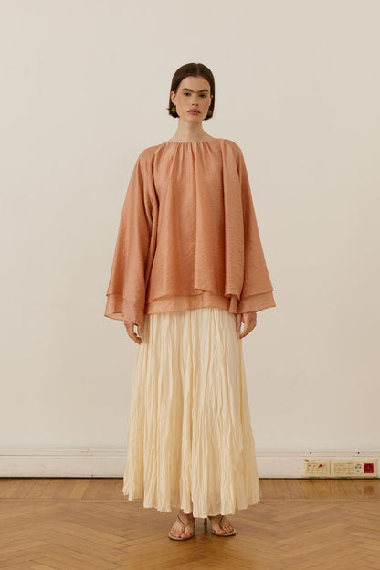 Medisa Draped Blouse White