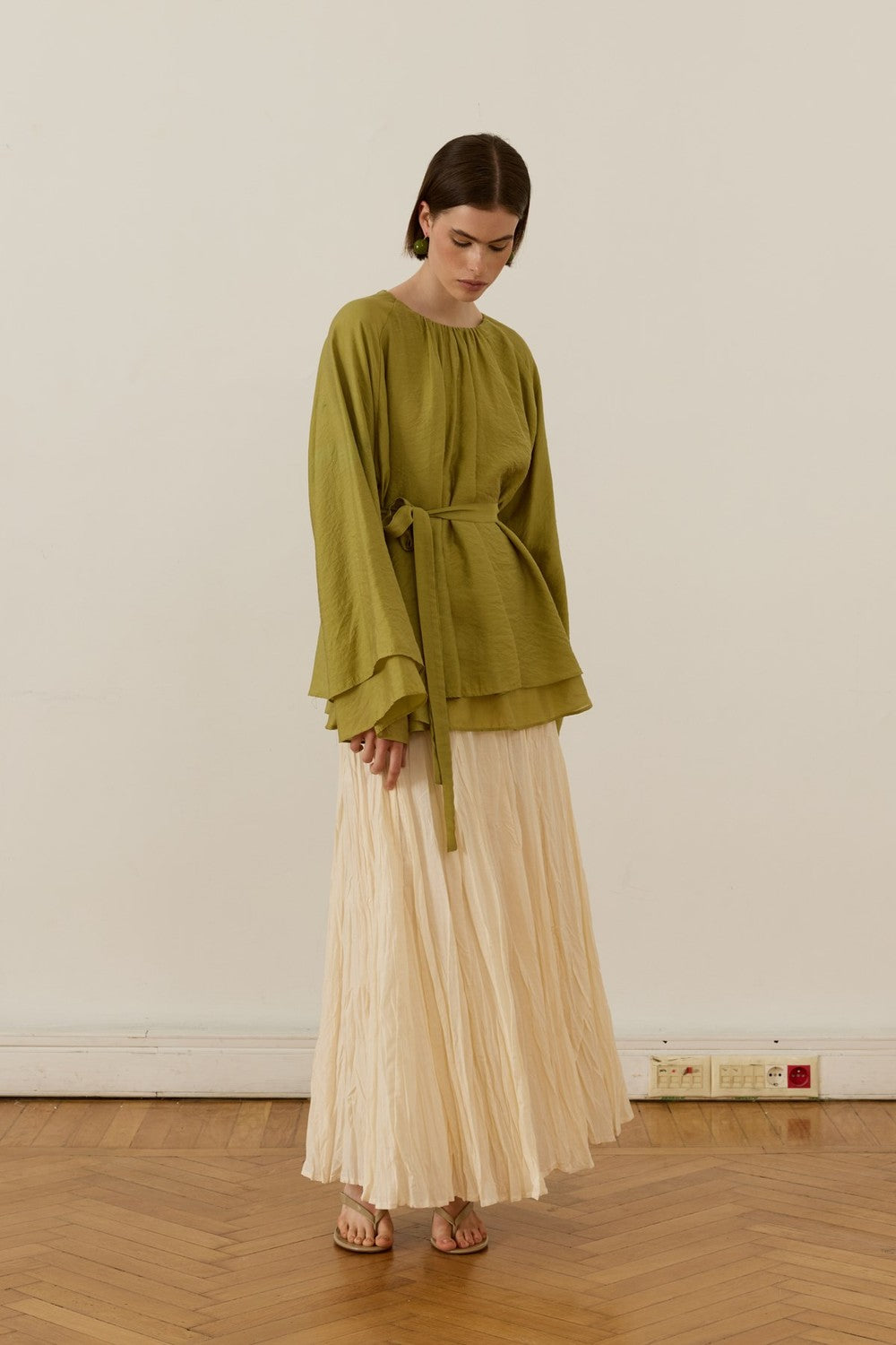 Medisa Draped Blouse White