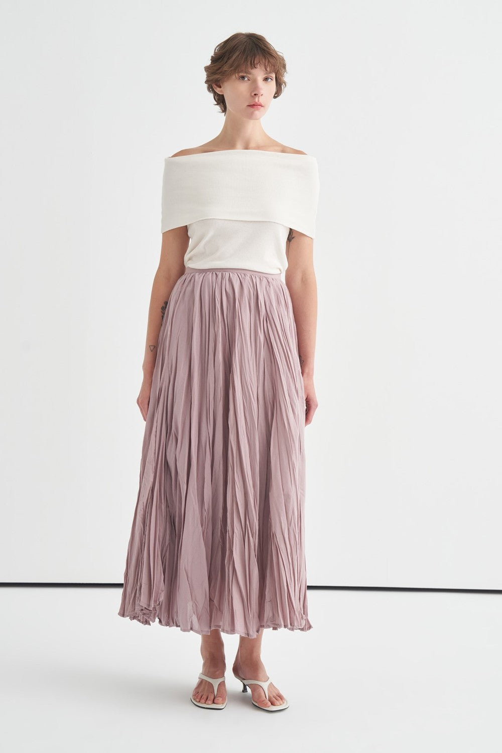 Voile Crush Skirt Lilac