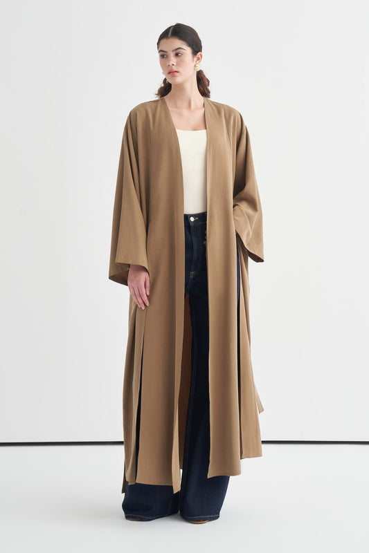 Daria Yırtmaç Detaylı Kimono Haki