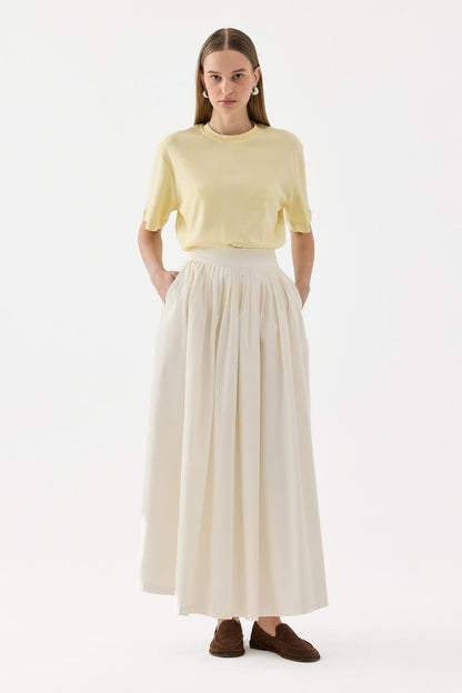 Fever Pleated Skirt Khaki