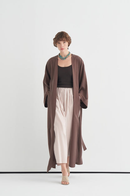 Daria Kimono with Slit Detail, Khaki