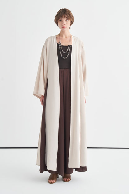 Daria Kimono with Slit Detail, Khaki