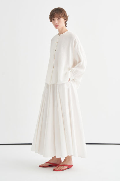 Isola Draped Muslin Shirt Dark Brown