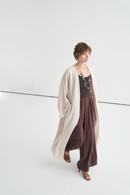 Daria Kimono with Slit Detail, Khaki