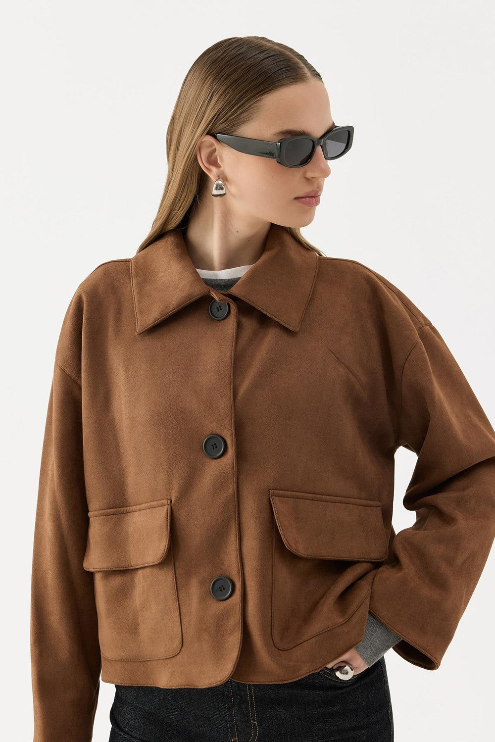 Jane Suede Jacket Camel