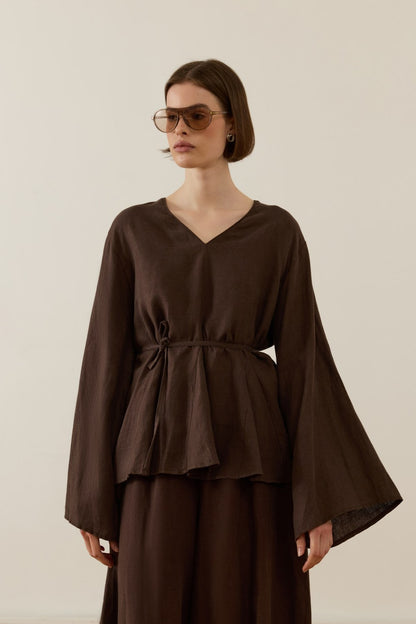 Layal Terracotta Blouse