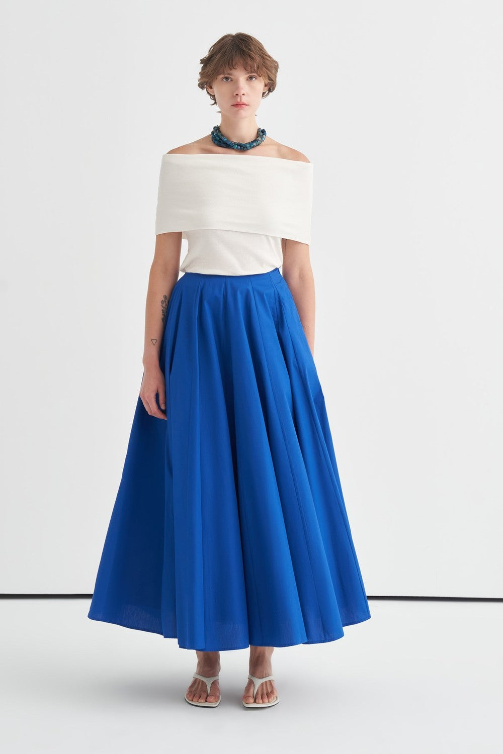 Lucia Skirt with Stitching Detail, Royal Blue