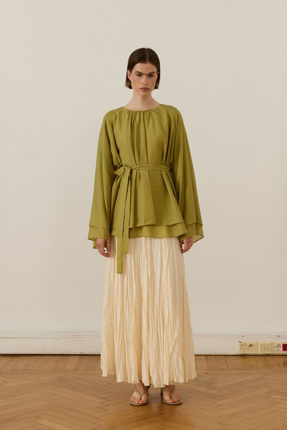 Medisa Draped Blouse White