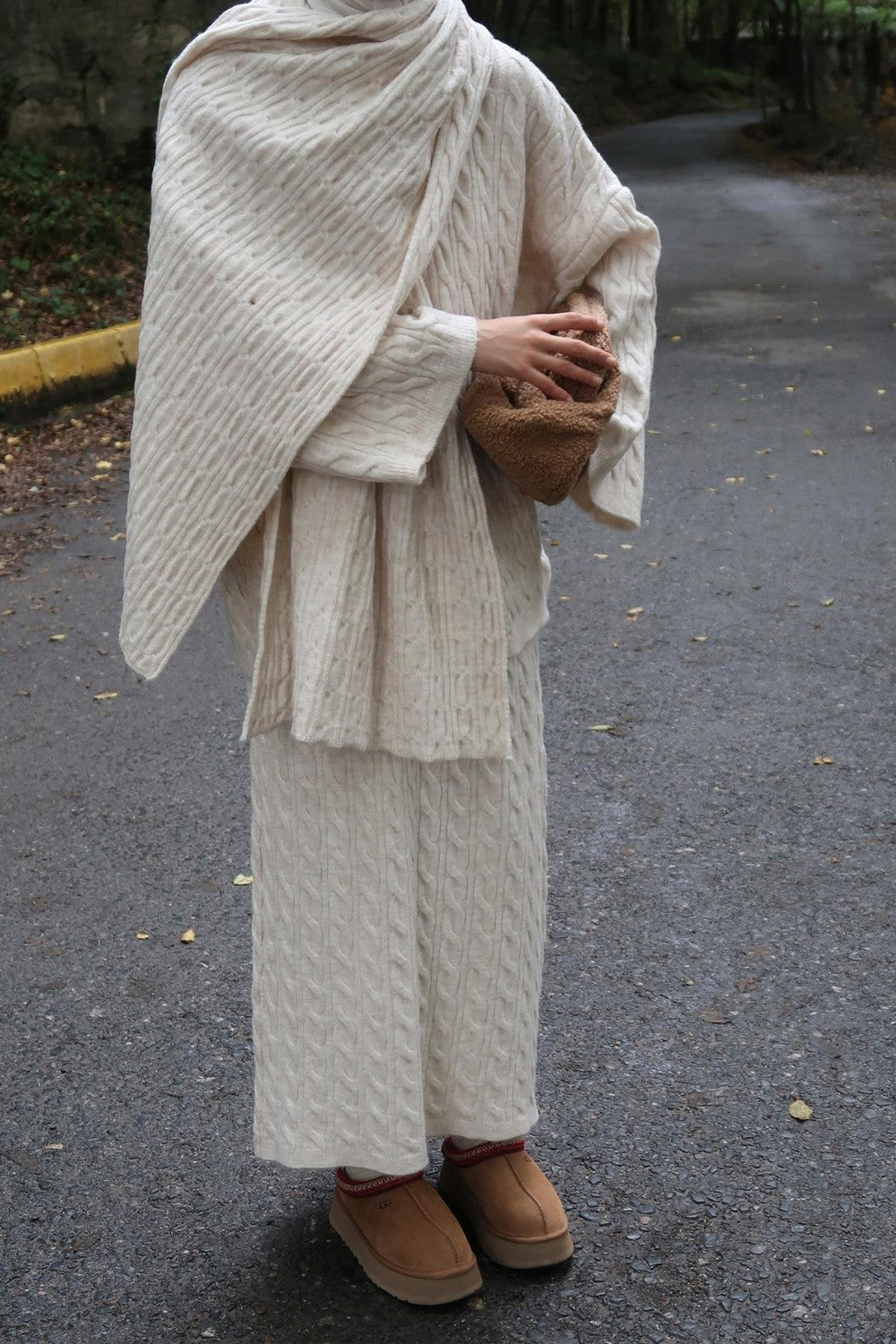 Polina Knitwear Set Dark Brown