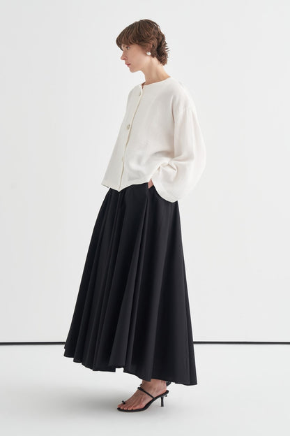 Cara Mother-of-Pearl Buttoned Muslin Jacket Butter