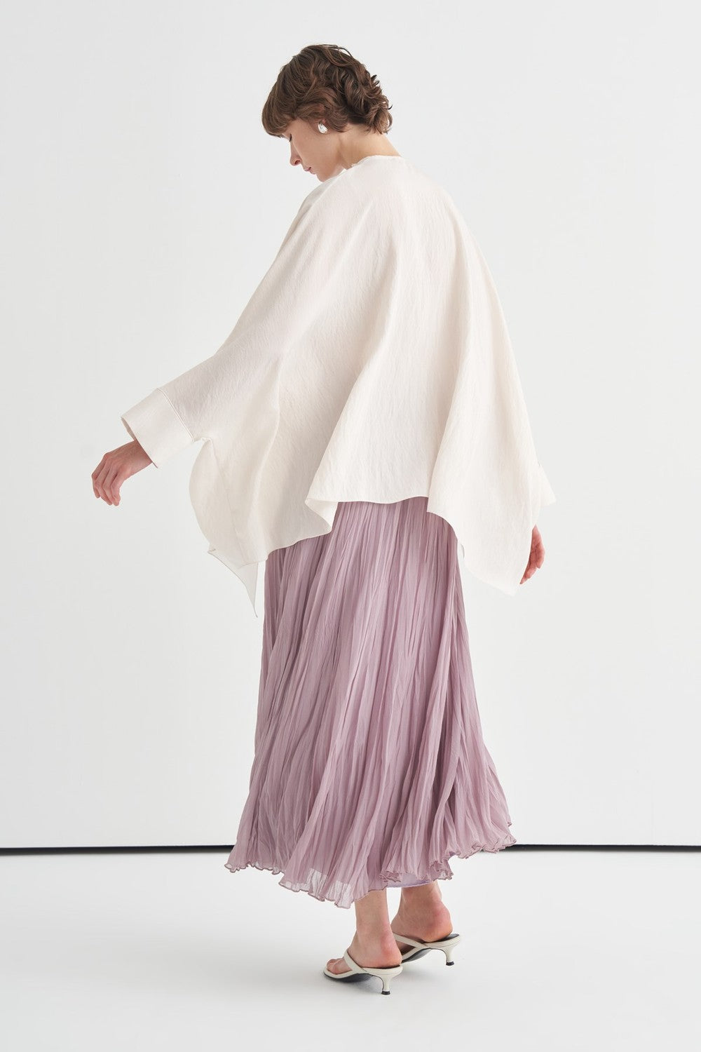 Luce Blouse with Shawl Detail, Soft Pink
