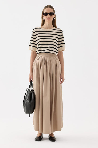 Fever Pleated Skirt Khaki