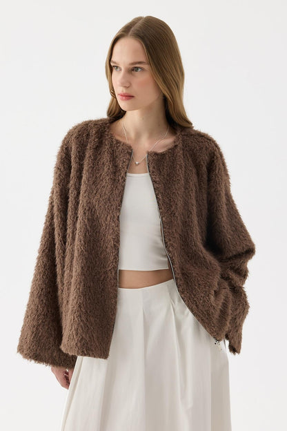 Gigi Plush Jacket Black