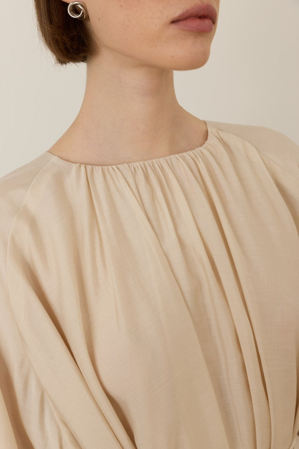 Medisa Draped Blouse White