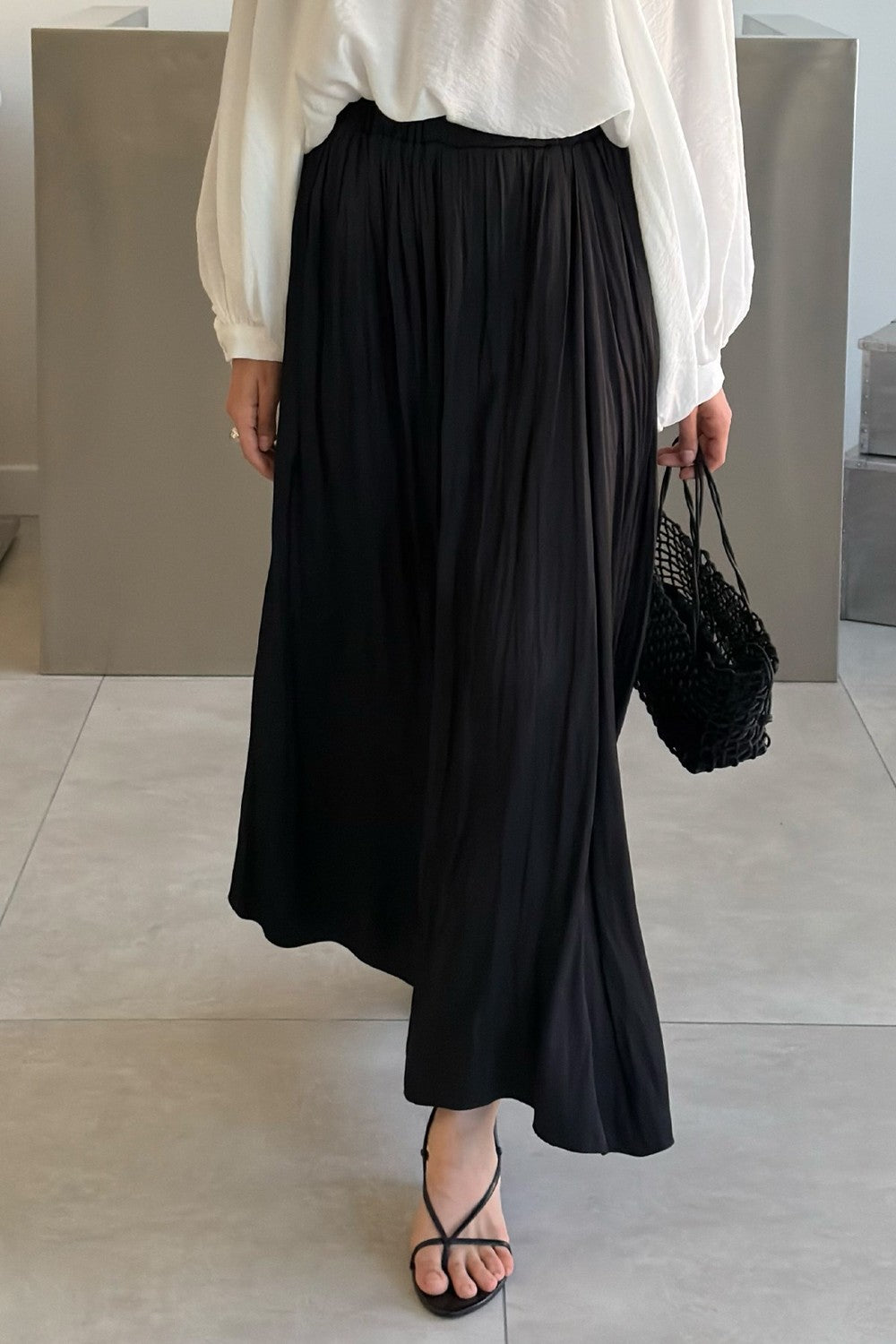 Olesya Satin Skirt Honey