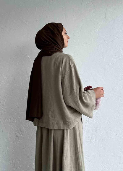 Mona Linen Jacket Beige
