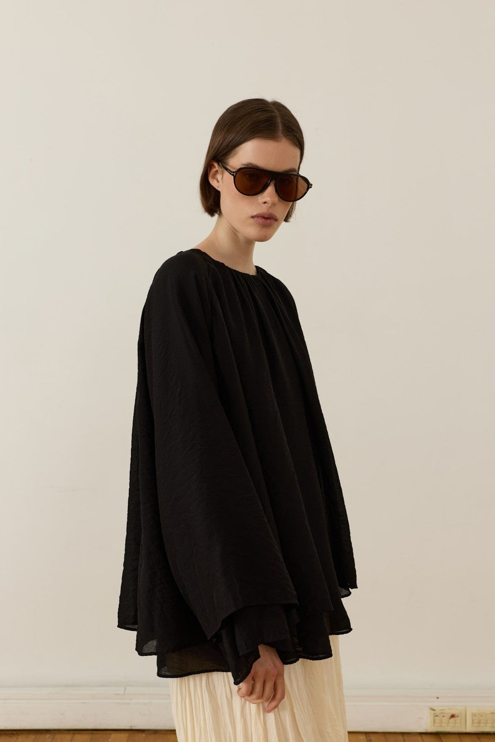 Medisa Draped Blouse White
