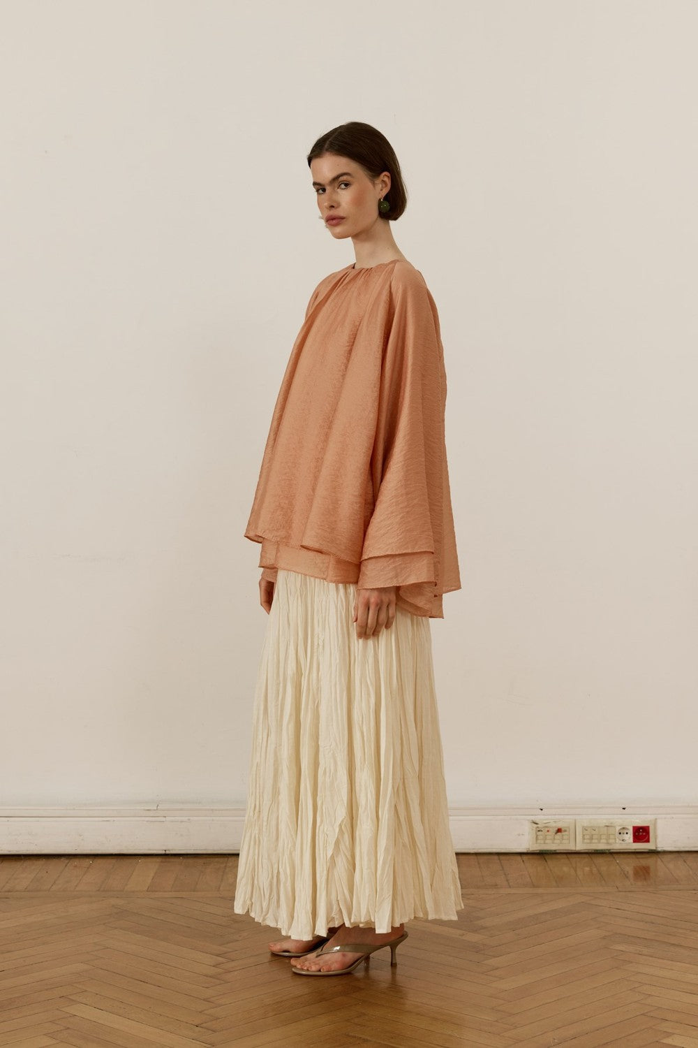 Medisa Draped Blouse White