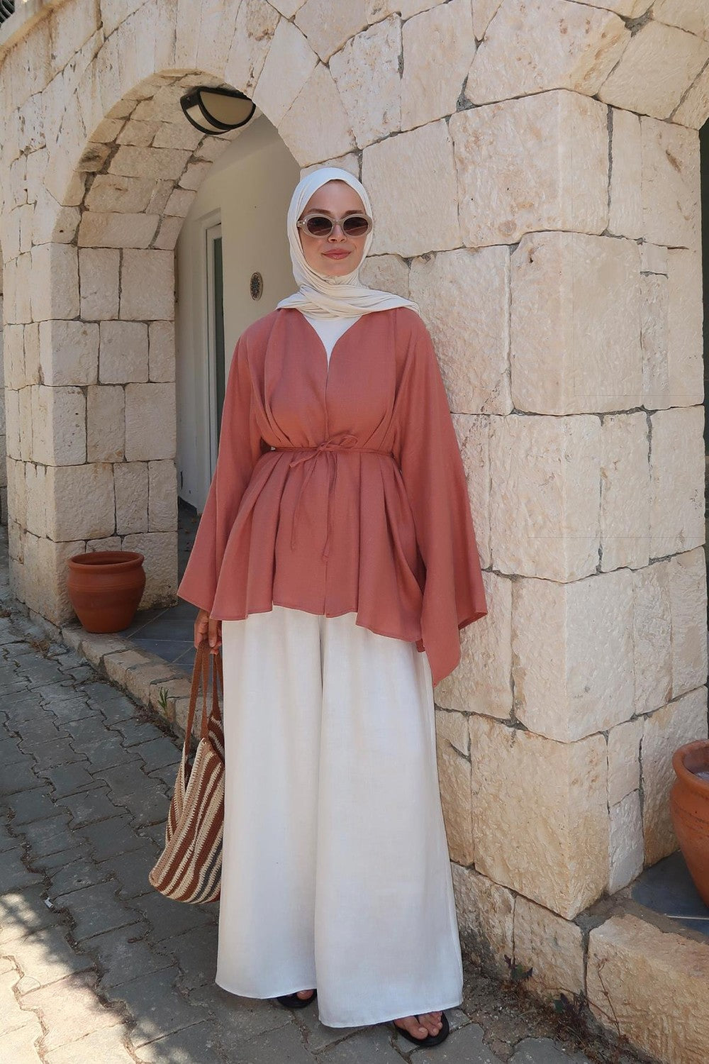 Lamis Kimono Terracotta