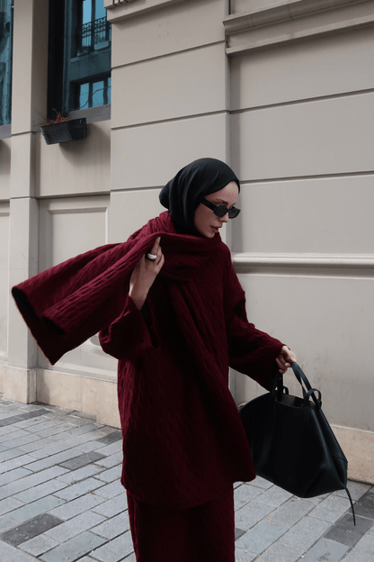 Polina Knitwear Set Dark Brown