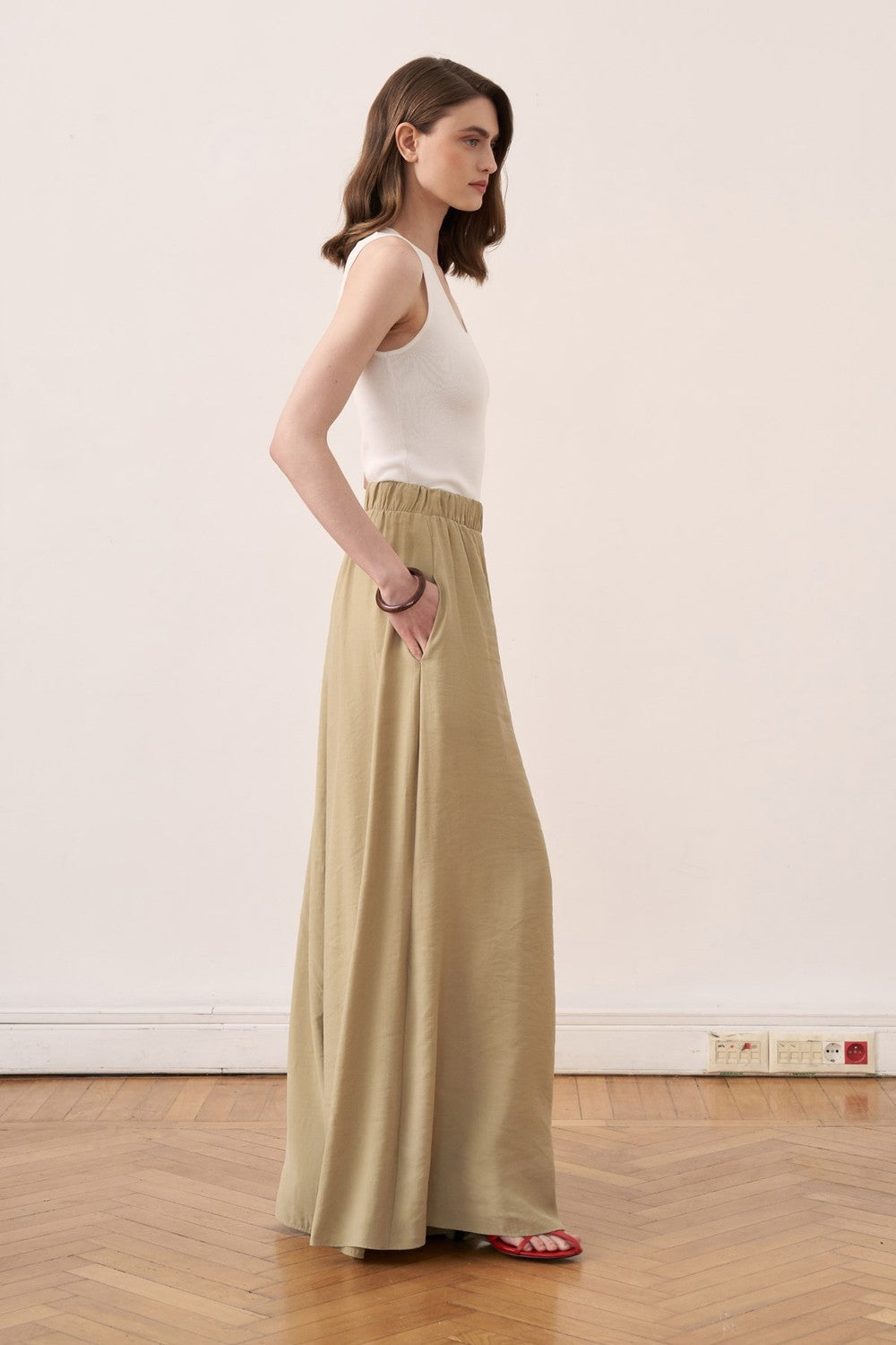 Kater Elastic Waist Trousers, Brown