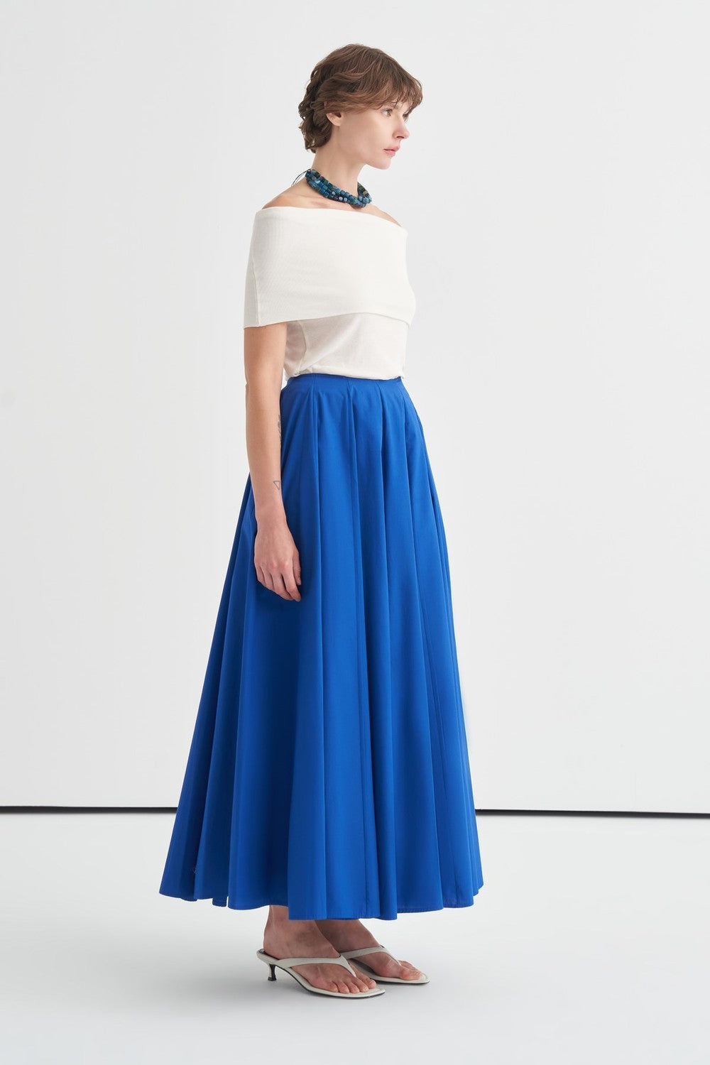 Lucia Skirt with Stitching Detail, Royal Blue