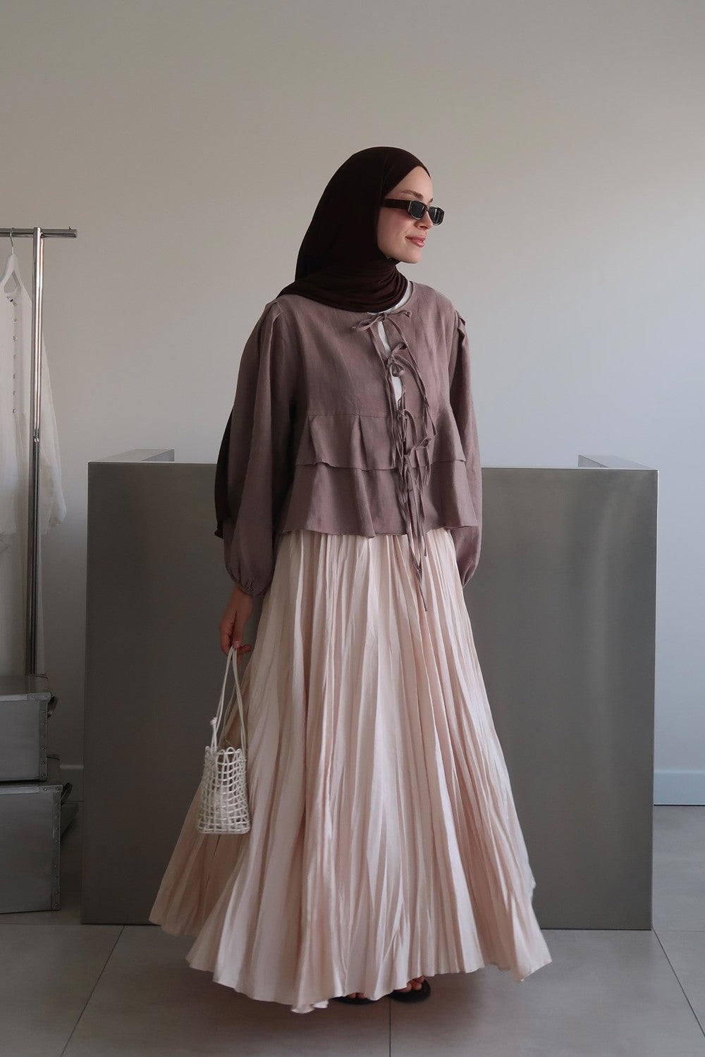 Crush Skirt Burgundy