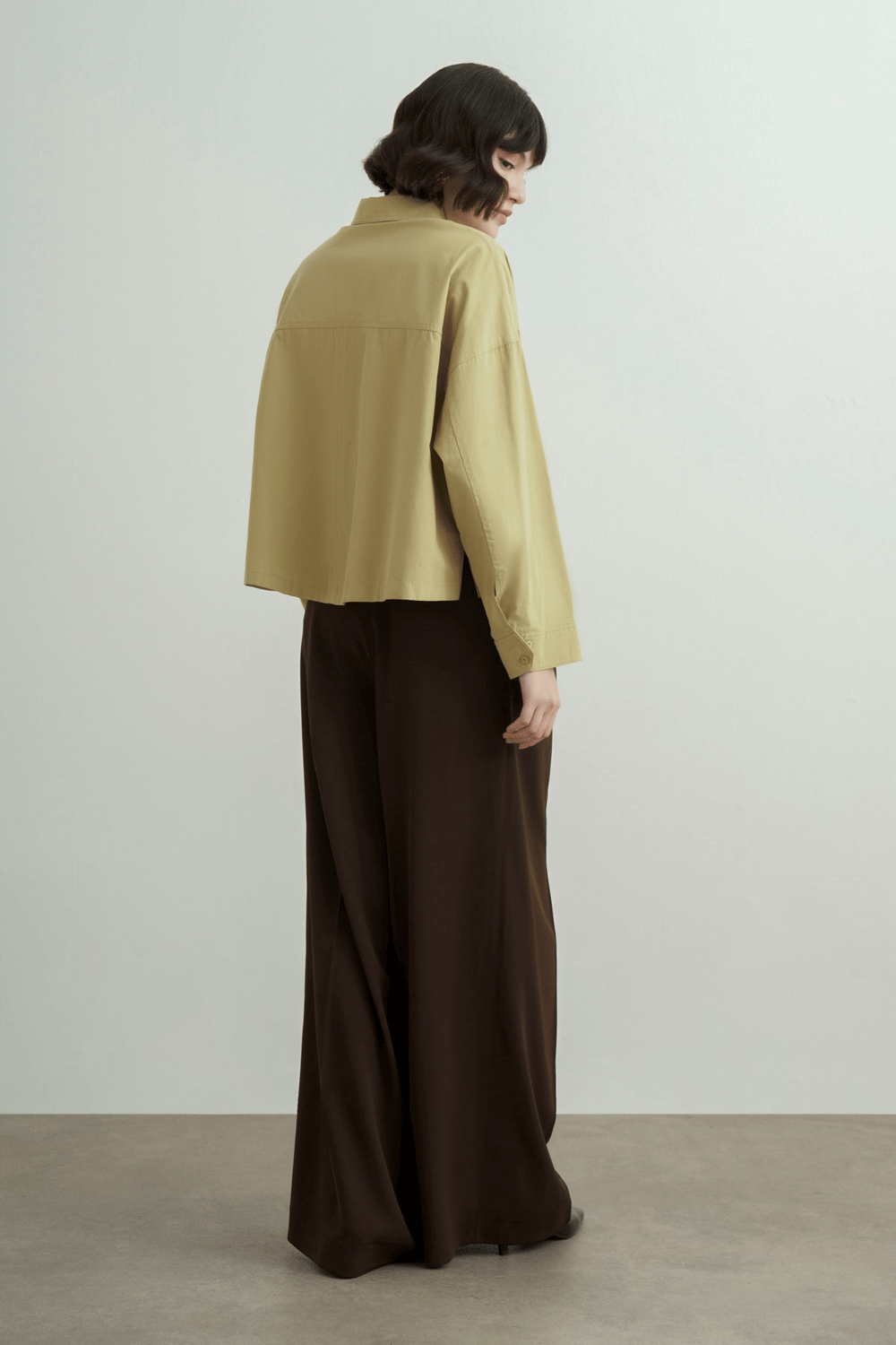 Felice Dropped Sleeve Poplin Shirt Burgundy