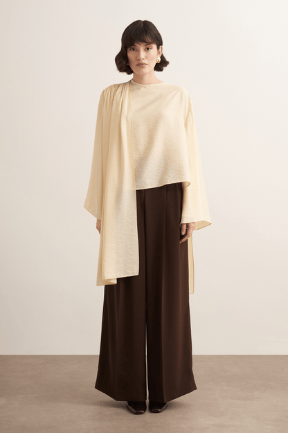 Nova Şal Form Bluz Olive