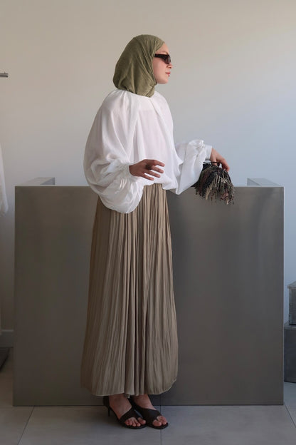 Olesya Satin Skirt Honey