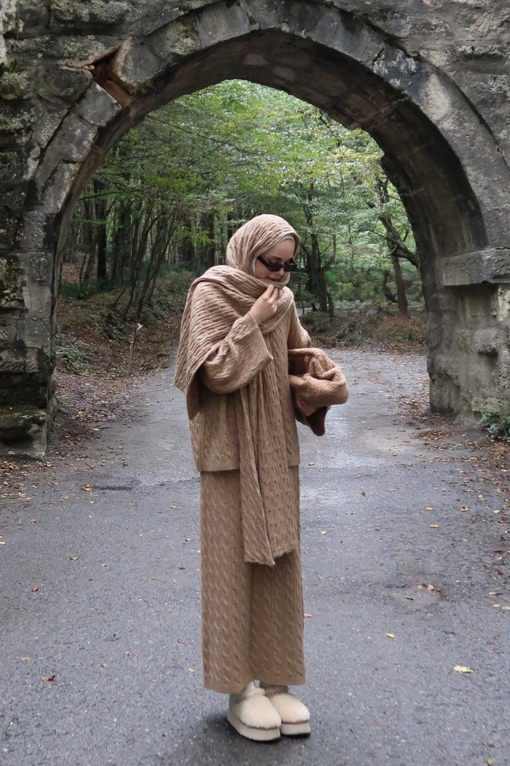 Polina Knitwear Set Dark Brown