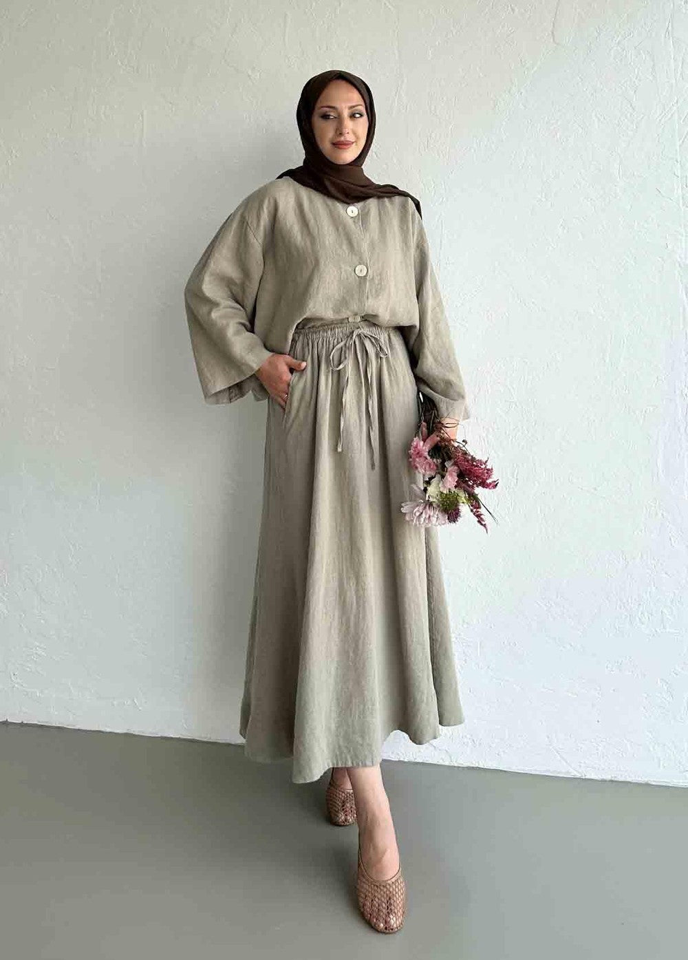 Mona Linen Jacket Beige