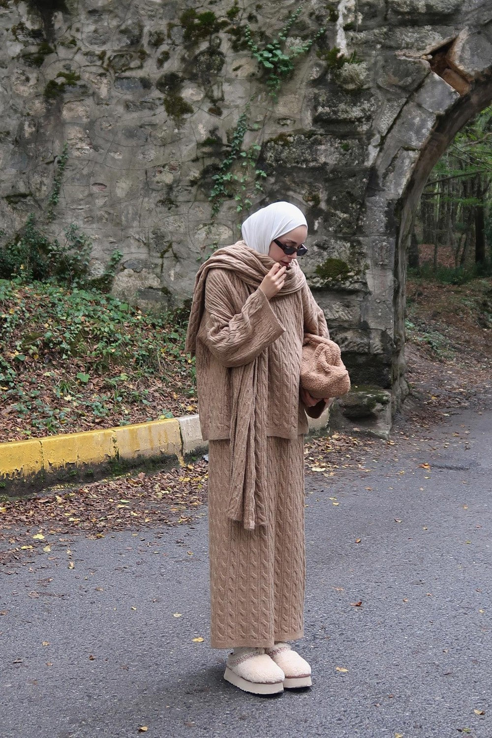 Polina Knitwear Set Dark Brown