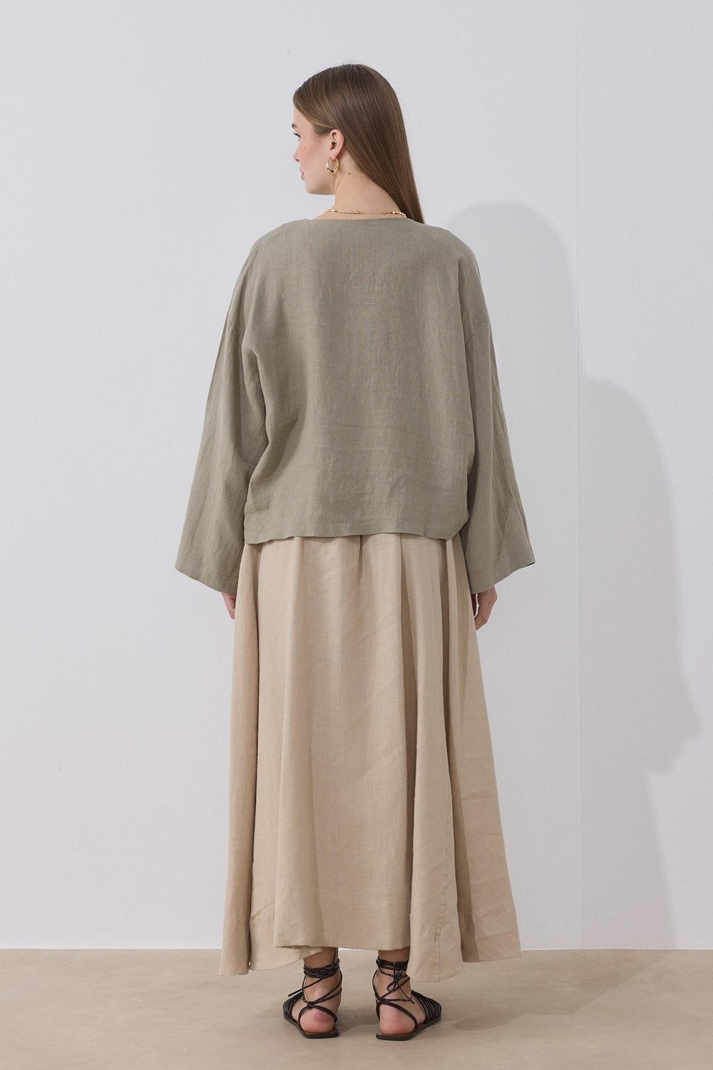 Mona Linen Jacket Beige