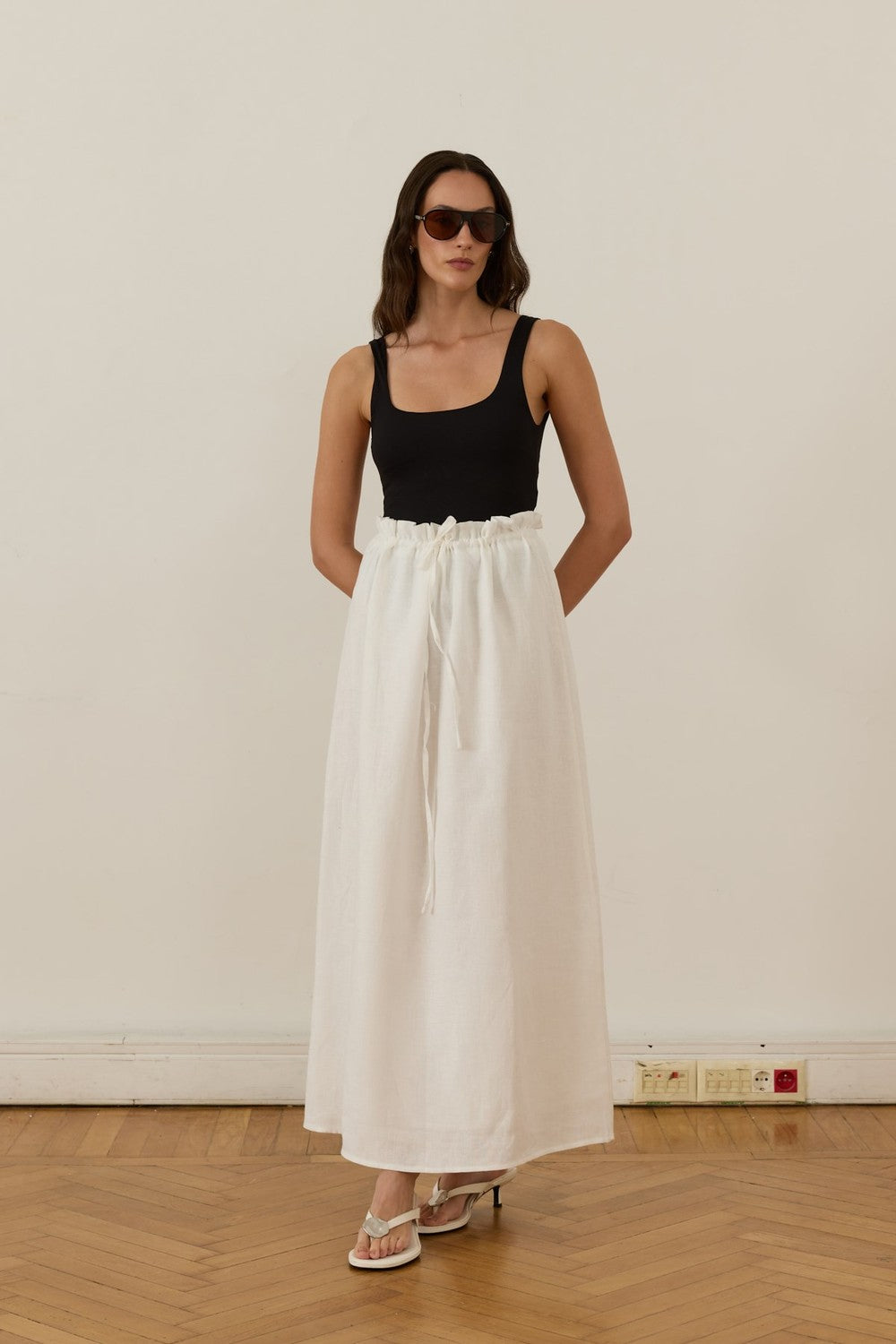 Nahla Maxi Skirt White
