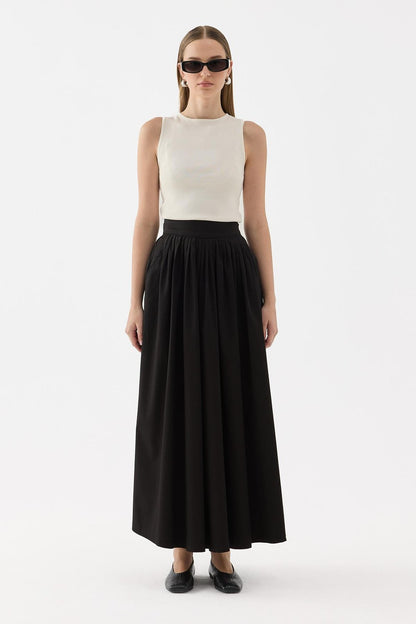 Fever Pleated Skirt Khaki