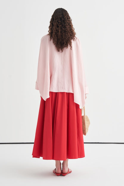Luce Blouse with Shawl Detail, Soft Pink