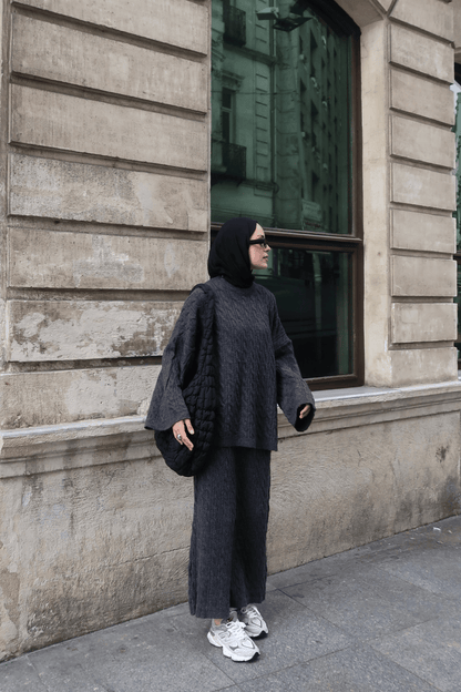 Polina Knitwear Set Dark Brown