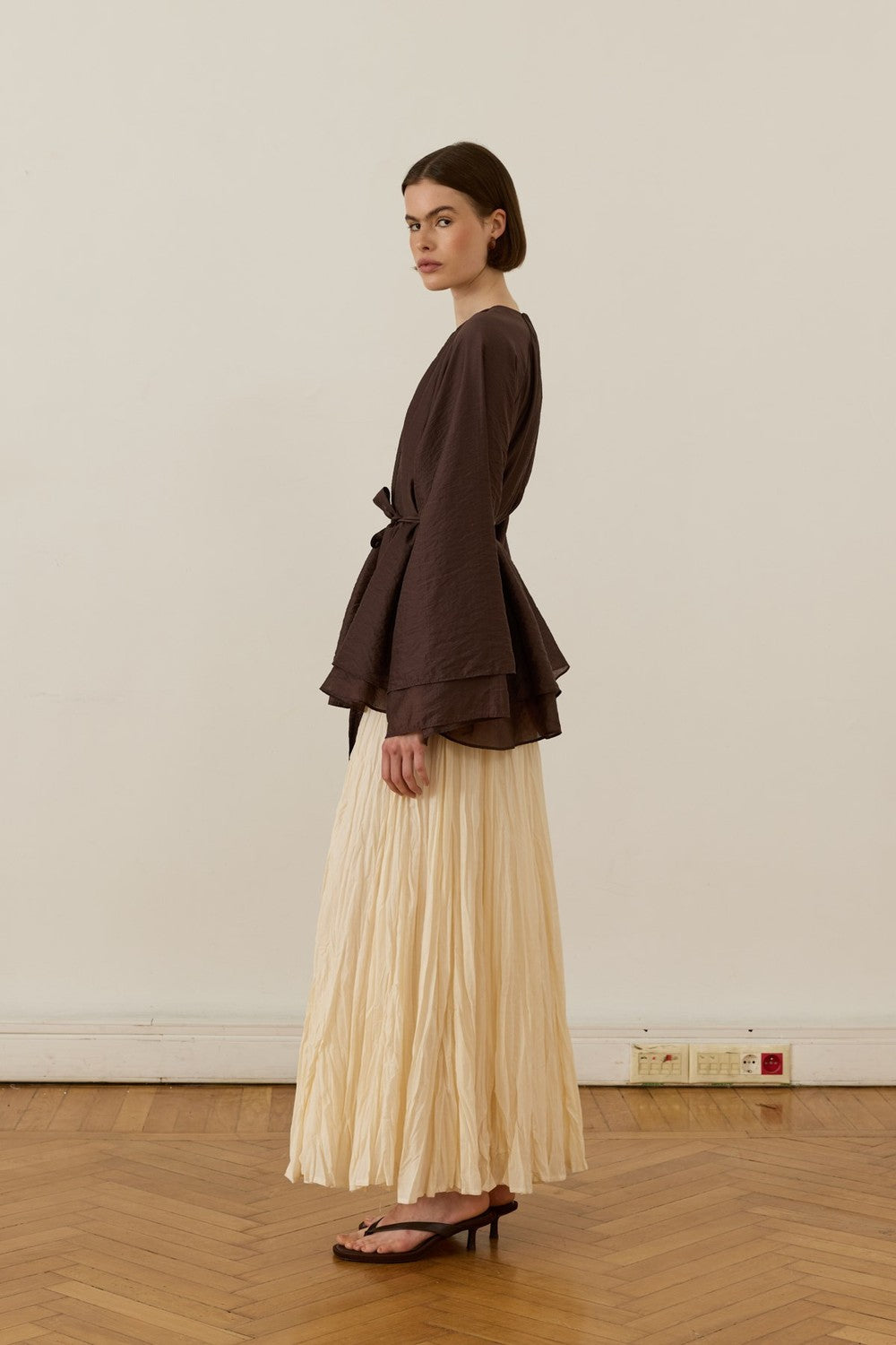 Medisa Draped Blouse White