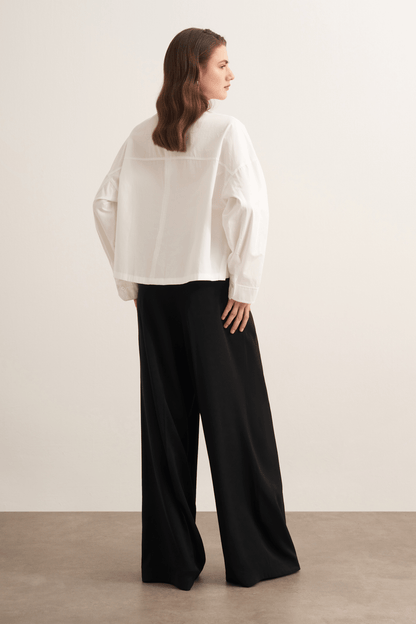 Felice Dropped Sleeve Poplin Shirt Burgundy