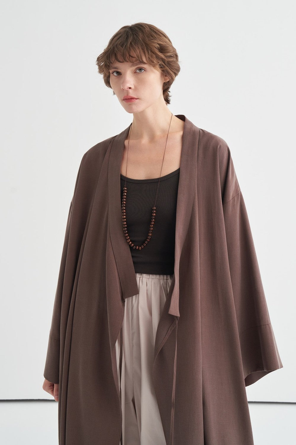 Carmen Tie-Detail Kimono, Black