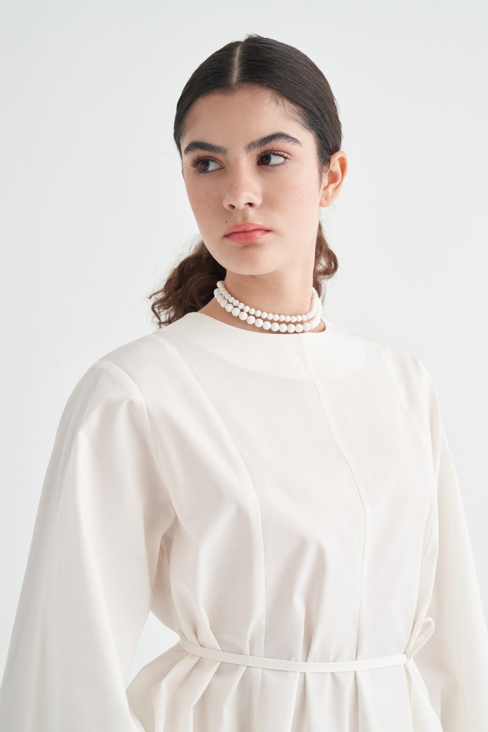 Marsella Ruffled Poplin Blouse Dark Brown