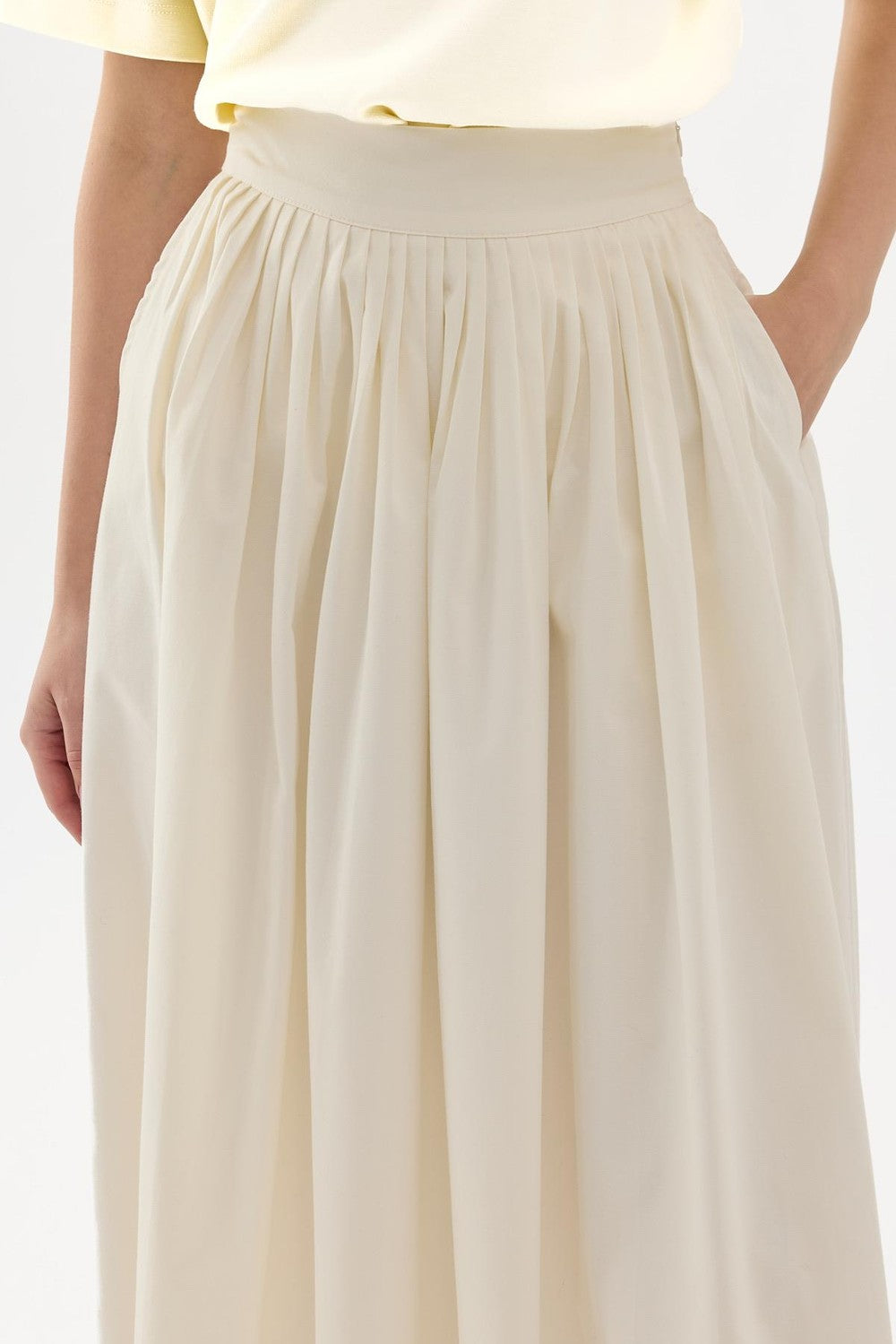 Fever Pleated Skirt Khaki
