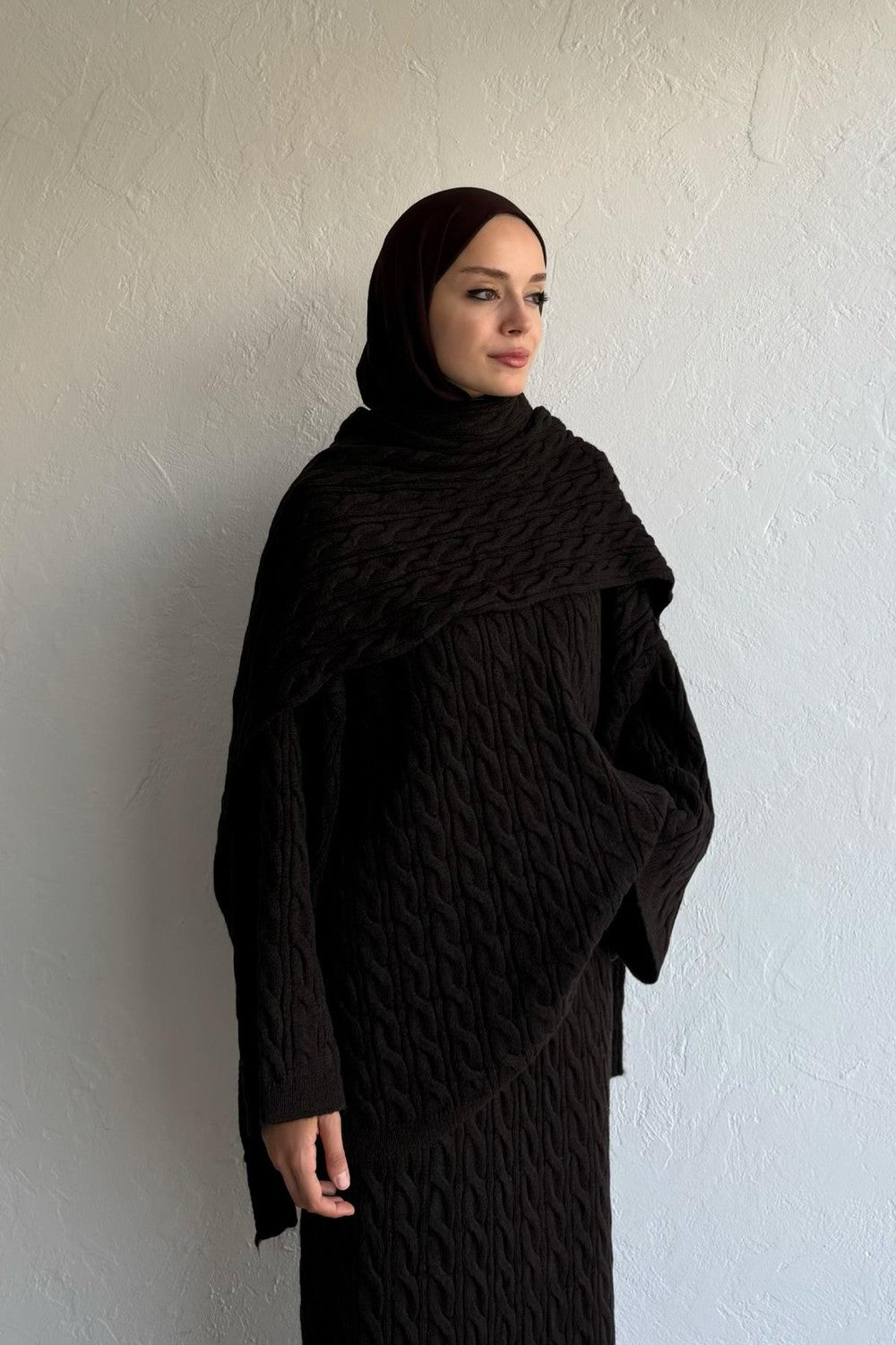 Polina Knitwear Set Dark Brown
