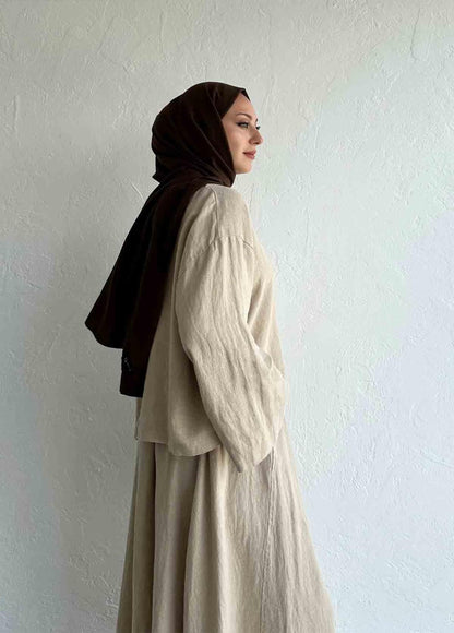 Mona Linen Jacket Beige
